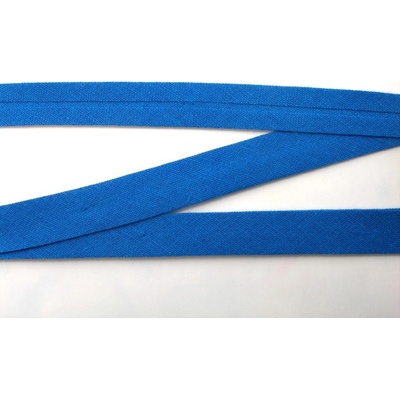Bavlněný šikmý prúžok - šírka 3 cm kráľovsky modrá 500344