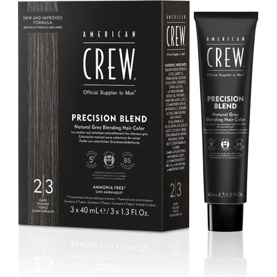 American Crew Precision Blend Natural Grey Blending Hair Color 3 x 40 ml