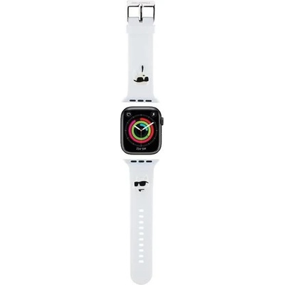 Karl Lagerfeld Strap KLAWMSLKCNH Apple Watch 38/40/41mm white strap 3D Rubber Karl&Choupette Heads (KLAWMSLKCNH)