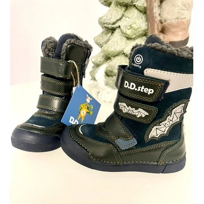 D.D.Step zimné BLIKAJÚCE topánky s kožuškom BATMAN royal blue