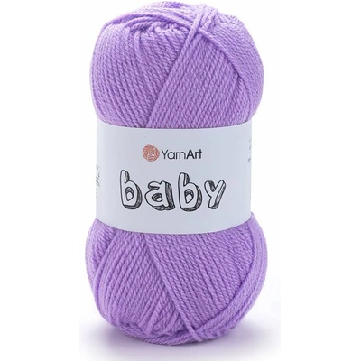 Pletací / háčkovací příze YarnArt BABY 9560 světle fialová, jednobarevná, dětská, 50g/150m