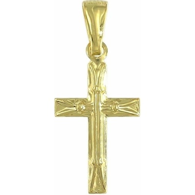 Infinitysilver Stříbrný přívěsek křížek zdobený zlacený N80136860
