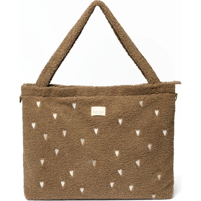 Studio Noos Teddy Hearts Diaper Bag taška Brown Hearts