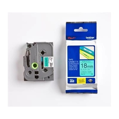 páska BROTHER TZ741 čierne písmo, zelená páska Tape (18mm) (TZE741)