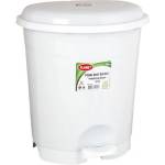 PLANET Кош за отпадъци, с педал, пластмасов, 12 L, бял (UP125-WHITE)