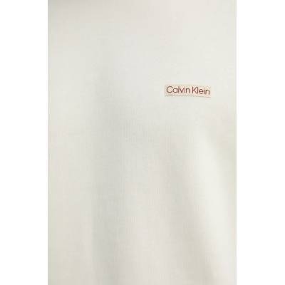 Calvin Klein Памучен суичър Calvin Klein Jeans в бежово с изчистен дизайн J30J327530 (J30J327530)