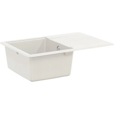 vidaXL Мивка Бяло 670 x 460 мм 80% Кварц и 20% Смола (42028411)