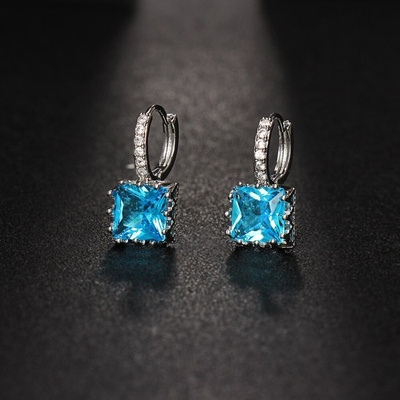 Sisi Jewelry Swarovski Elements Luisa Topaz E1328 modrá