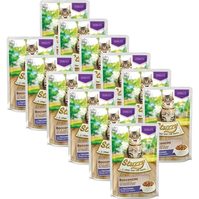 Stuzzy Cat Sterilized Chunks парчета от пуйка в сос 12 x 85 г