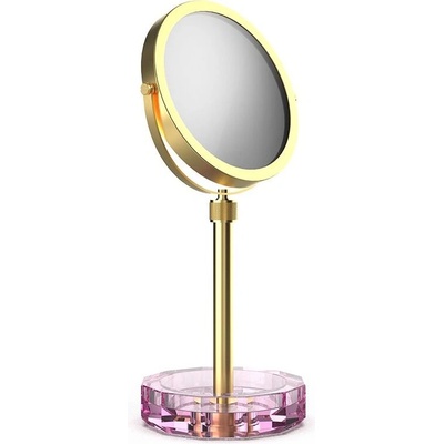 Decor Walther Козметично огледалце Kristall с розова основа златно мат (0941961)