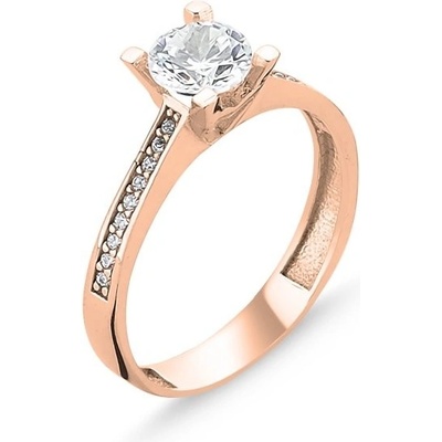 Lunica Stříbrný zásnubní prstýnek ROSE GOLD 0525_ 6