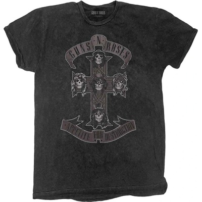 Guns N' Roses Monochrome Cross Dip-Dye On Black 2XL Риза (GNRTS97MDD05)