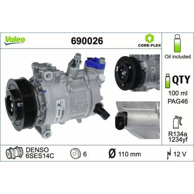 Kompresor, klimatizace VALEO 690026