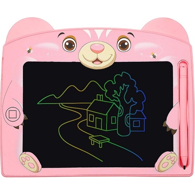 LCD tablet Medvídek interaktivní psací a kreslicí tabulka 8" LCD Růžová