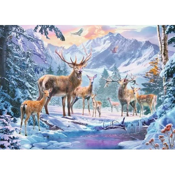 Ravensburger - Puzzle Deer and Stags in Winter - 1 000 piese