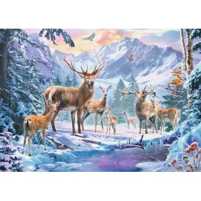 Ravensburger - Puzzle Deer and Stags in Winter - 1 000 piese