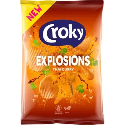 Croky Explosions chipsy s příchutí thajského kari 150 g