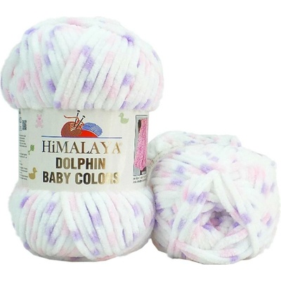 Himalaya příze Dolphin Baby Colors_80410 bílá, světle růžová, fialková