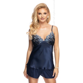 Irall Elodie нощен комплект от две части, тъмносинV-55820-Navy-Blue - Бордо, размер S