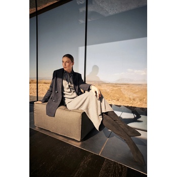 Moodo Трикотажна миди пола в сиво Moodo Moodo | Siv | ЖЕНИ | XS