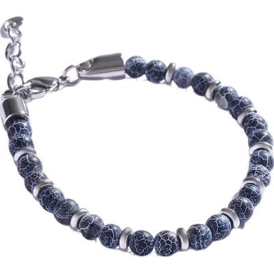 Marc Malone Pánský korálkový náramek s achátem MCGB5010