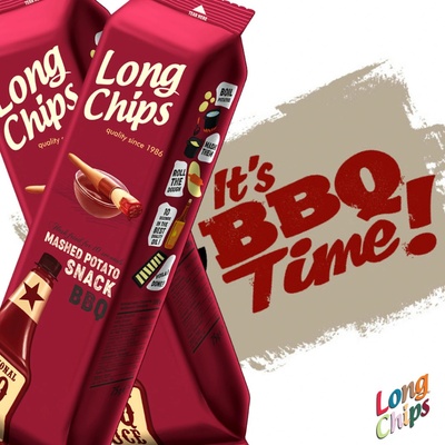 Long Chips bramborový snack bbq 75g
