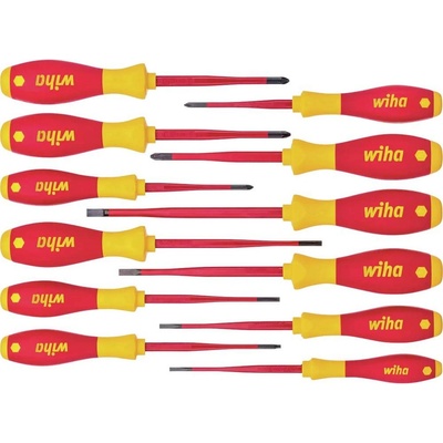 Wiha súprava skrutkovačov, plochý, krížový PZ, krížový PH, plus / mínus, Torx, 12-dielna, 41003; 41003