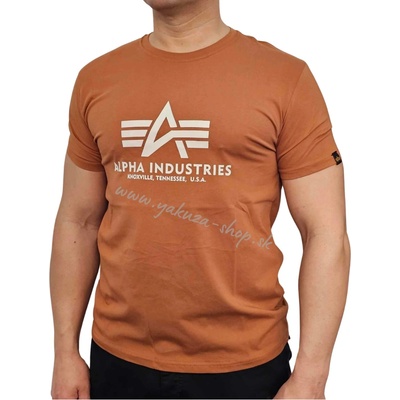 Alpha Industries Basic T-shirt Hazel Brown tričko pánske hnedé pieskové
