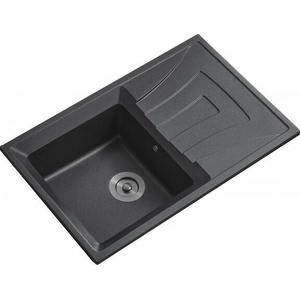 Inter Ceramic Гранитна мивка icgs 8104 black - за монтаж върху плот (icgs 8104 black) Мивка за вграждане