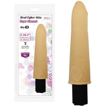 Image 1 of Пенис вибратор от кибер кожа, диамант в основата, 26см. - Real Diamond (CHARM00071)