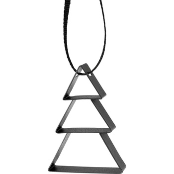 Stelton Vianočná dekorácia FIGURA 5,5 cm vianočný stromček jemne čierna nerezová oceľ