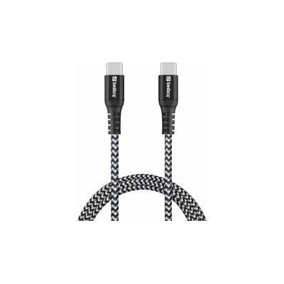 SANDBERG Survivor USB-C Cable 1M 100W Survivor USB-C- USB-C Cable 1M, 1 m, USB C, USB C, USB 2.0, Black, Grey