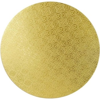 Cake Star Podložka pod tortu pevná zlatá vzor Jinju kruh 30cm 12" 1 ks