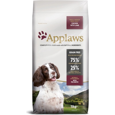 Applaws Adult Small & Medium Breed Chicken & Lamb 2 x 7,5 kg