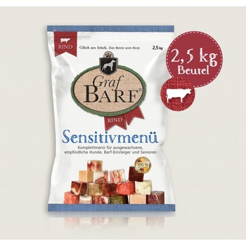 Graf Barf Sensitive menu hovězí 2,5 kg