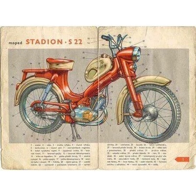 Jawa Stadion 22 - ceduľa 30cm x 20cm Plechová tabuľa