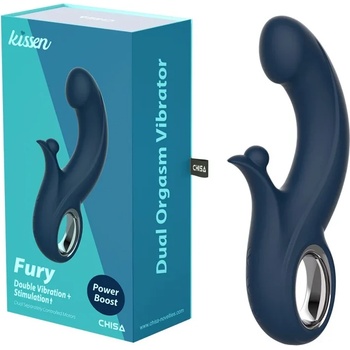 Image 1 of Вибратор с клитор стимулатор, турбо режим, 20, 3см. - Kissen Fury (CHISA00329)