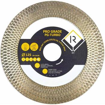 uni Диск диамантен за рязане под ъгъл 45 градуса, PG-Turbo, 125x22.23x1.8 мм (UNI-08760)