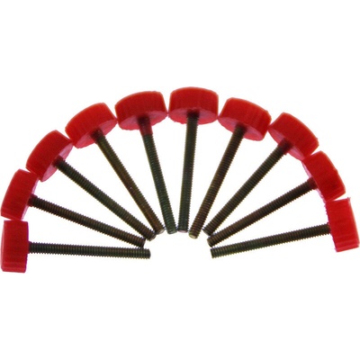 ASTRA Šroub M2x19 mm s plastovou hlavou červený 10