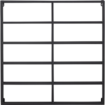 Bloomingville Стойка за бутилки за вино Magne стенна черна (82064787)