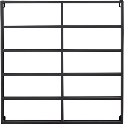 Bloomingville Стойка за бутилки за вино Magne стенна черна (82064787)