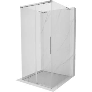 Mexen Rox-3S L 3-стенна плъзгаща се душ кабина 110 х 110 см, прозрачна, хром - 8C2L-110-110-01-00-3S (8C2L-110-110-01-00-3S)