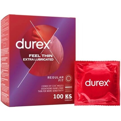 Durex Feel Thin Extra Lubricated 100 ks