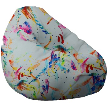 Image 1 of PUFRELAX Калъф за пуф круша, Не съдържа пълнеж, водоустойчив, принт, 320л (cover_puf-g-ngr-texp-cul)