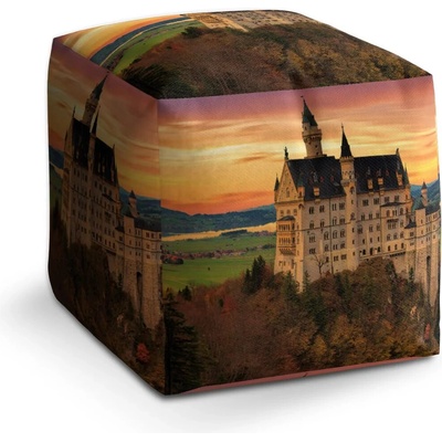 Sablio Taburet Cube Hrad: 40x40x40 cm