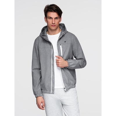 Ombre Clothing Мъжко леко спортно яке с подплата от полар Ombre Clothing Ombre Clothing | Siv | МЪЖЕ | S