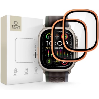 Tech-Protect Szklo hartowane tech-protect glass ring 2-pack apple watch ultra 1 / 2 / 3 (49 mm) cosmic orange (5906302335657)