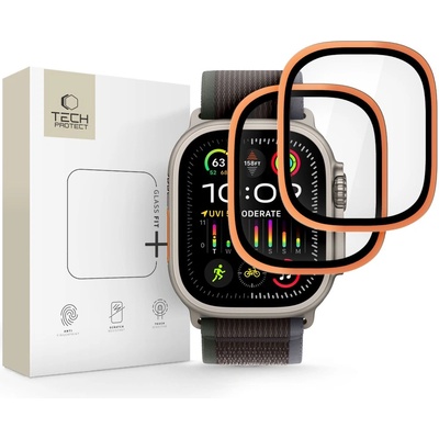 Tech-Protect Szklo hartowane tech-protect glass ring 2-pack apple watch ultra 1 / 2 / 3 (49 mm) cosmic orange (5906302335657)