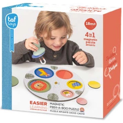 Taf Toys Образователен магнитен пъзел 4 в 1 Taf Toys - Peek-A-Boo (TT12885)