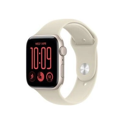 Apple Watch SE 3 GPS 44 mm hviezdne biely hliník, pieskový športový remienok - M/L MJL54WF/A